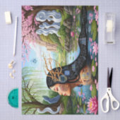 "Equations in Bloom" – A Digital Portrait Tissuepapier (Craft)