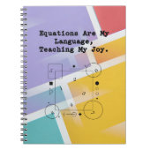 Equations My Language | Teaching My Joy Math Notitieboek (Voorkant)