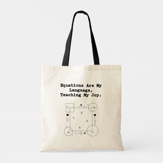 Equations My Language | Teaching My Joy Math Tote Bag (Achterkant)