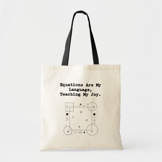 Equations My Language | Teaching My Joy Math Tote Bag (Voorkant)