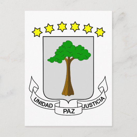 equatoriaal guinea emblem briefkaart (Voorkant)