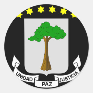 equatoriaal guinea emblem ronde sticker