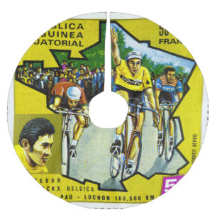 Equatoriaal-Guinea Fietsers Historische stempel Kerstboom Rok