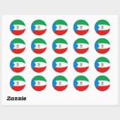 Equatoriaal-Guinea Fisheye Vlag Sticker (Vel)