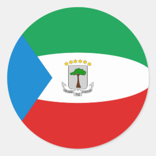 Equatoriaal-Guinea Fisheye Vlag Sticker