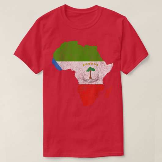 Equatoriaal Guinea Flag Africa Continent Equatoria T-shirt (Design voorkant)