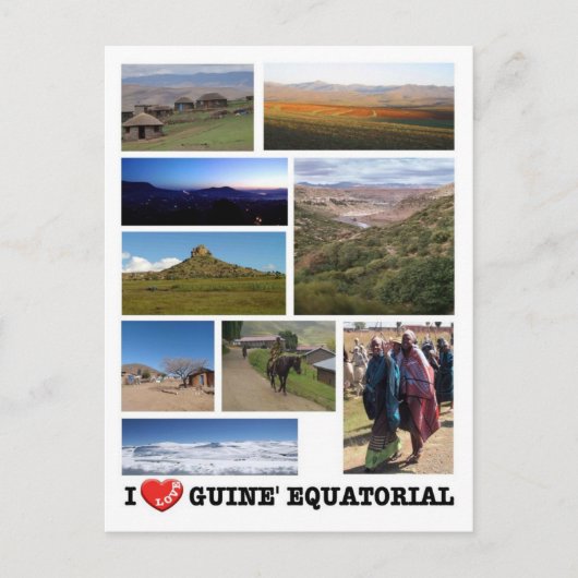 Equatoriaal-Guinea - Ik hou van - Briefkaart (Voorkant)