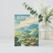 Equatoriaal-Guinea Illustratie Reizen Art Vintage Briefkaart (Staand voorkant)
