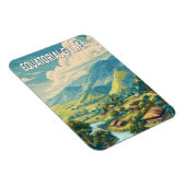 Equatoriaal-Guinea Illustratie Reizen Art Vintage Magneet (Rechterzijde)