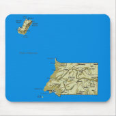 Equatoriaal-Guinea Kaart Mousepad Muismat (Voorkant)