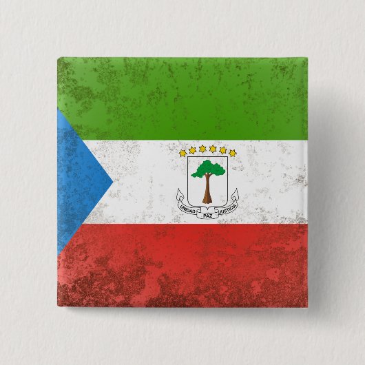 Equatoriaal-Guinea Vierkante Button 5,1 Cm (Voorkant)