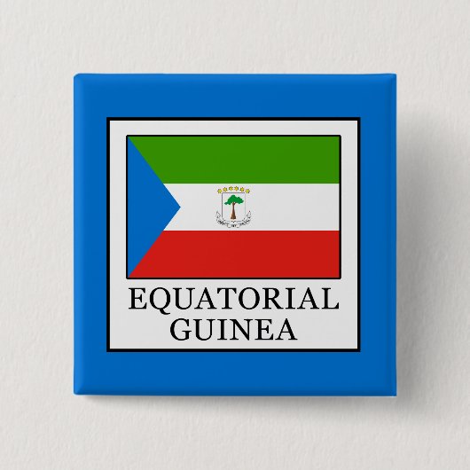 Equatoriaal-Guinea Vierkante Button 5,1 Cm (Voorkant)