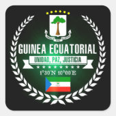 Equatoriaal-Guinea Vierkante Sticker (Voorkant)