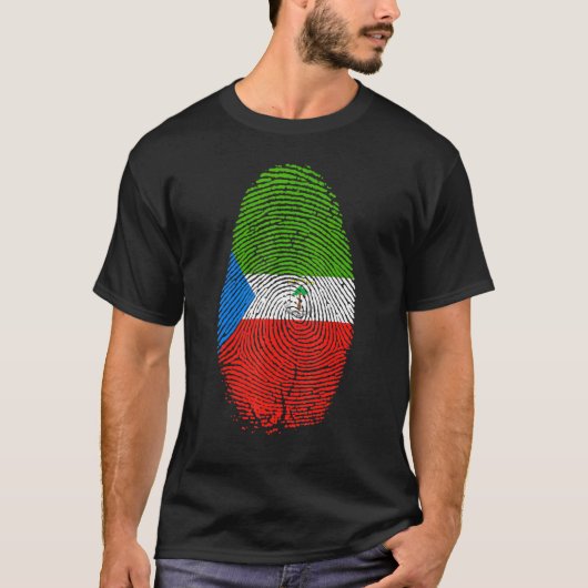 Equatoriaal-Guinea Vingerprint Equatoriaal-Guin T-shirt (Voorkant)