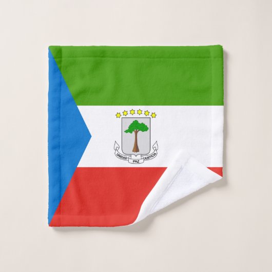 Equatoriaal-Guinea Vlag Bad Handdoek (Wasdoekje)