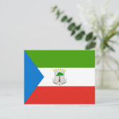 Equatoriaal-Guinea Vlag Briefkaart (Staand voorkant)