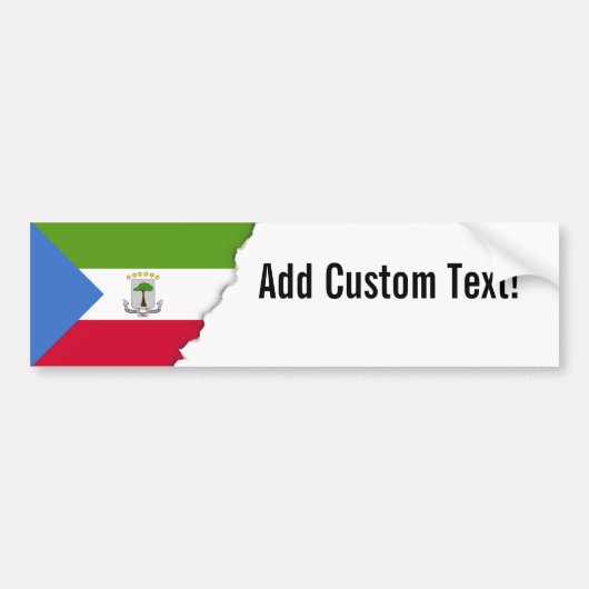 Equatoriaal-Guinea Vlag Bumpersticker (Voorkant)