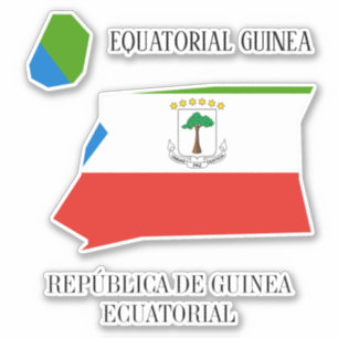 Equatoriaal-Guinea Vlag Charmante Patriottische Ka Sticker