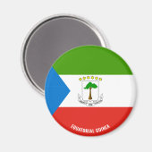 Equatoriaal-Guinea Vlag charmerend patriottisch Magneet (Voorkant / Achterkant)