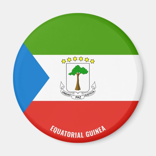 Equatoriaal-Guinea Vlag charmerend patriottisch Magneet (Voorkant)