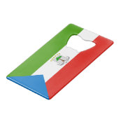 Equatoriaal-Guinea Vlag Creditkaart Flessenopener (Voorkant Gekanteld)