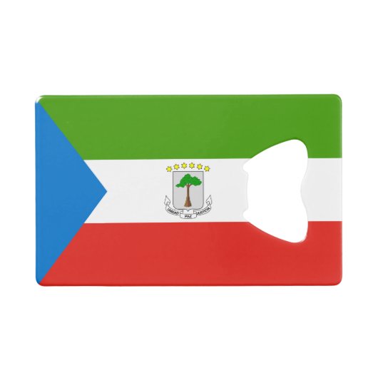 Equatoriaal-Guinea Vlag Creditkaart Flessenopener (Voorkant (Horizontaal))
