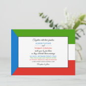 Equatoriaal-Guinea Vlag, Equatoriaal-Guinese bruil Kaart (Staand voorkant)