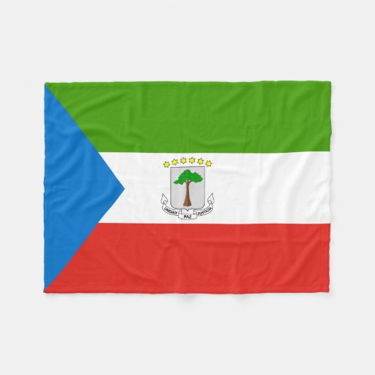 Equatoriaal-Guinea Vlag Fleece Deken (Voorkant (Horizontaal))