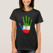 Equatoriaal-Guinea Vlag Hand Malabo Equatoriaal-Gu T-shirt (Voorkant)