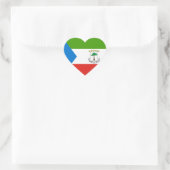 Equatoriaal-Guinea Vlag Hart Sticker (Tas)