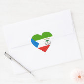 Equatoriaal-Guinea Vlag Hart Sticker (Envelop)