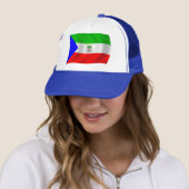 Equatoriaal-Guinea Vlag Hoed Trucker Pet (In situ)