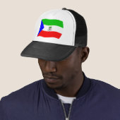 Equatoriaal-Guinea Vlag Hoed Trucker Pet (In situ)