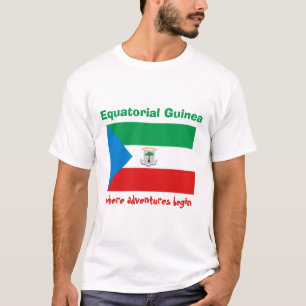 Equatoriaal-Guinea vlag + kaart + T-shirt