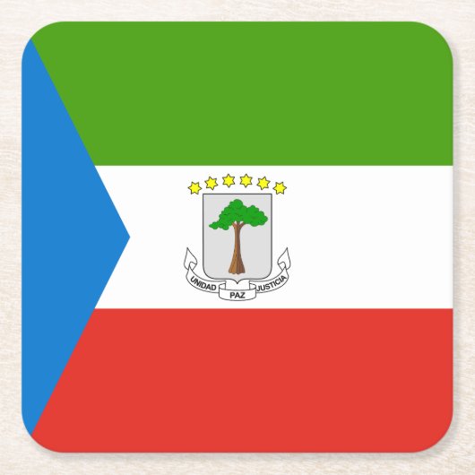 Equatoriaal-Guinea Vlag Kartonnen Onderzetters (Voorkant)