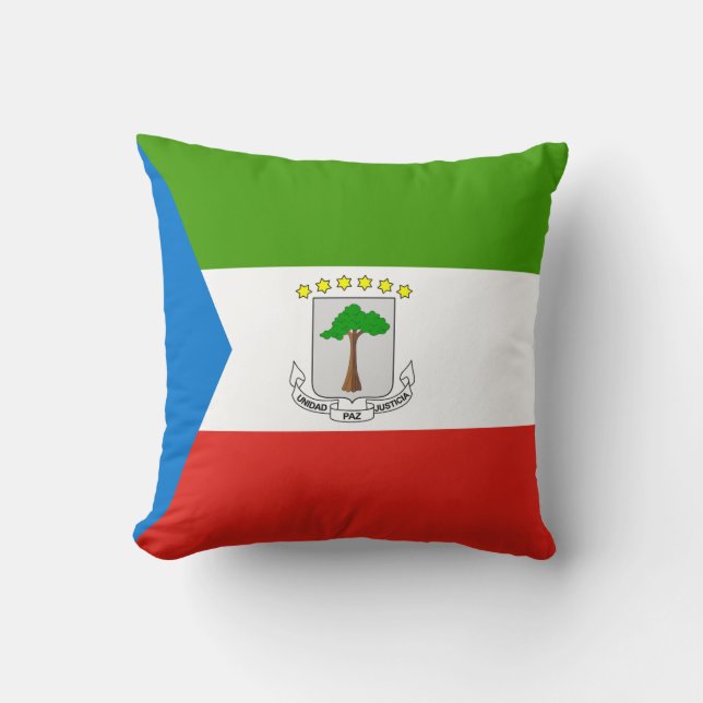 Equatoriaal-Guinea Vlag Kussen (Voorkant)