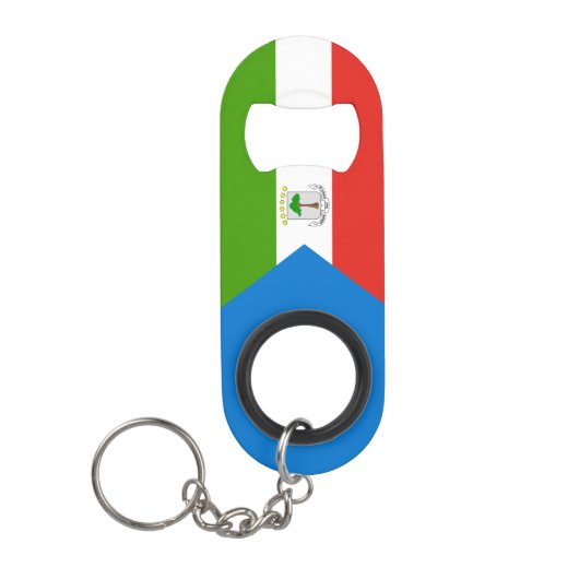 Equatoriaal-Guinea Vlag Mini Flessenopener (Voorkant)