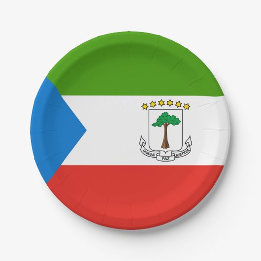 Equatoriaal-Guinea Vlag Papieren Bordje (Voorkant)