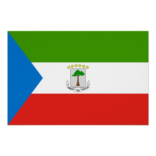 Equatoriaal-Guinea Vlag Perfect Poster (Voorkant)