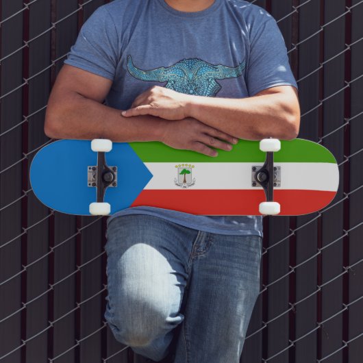 Equatoriaal-Guinea Vlag Persoonlijk Skateboard (Buiten 3)