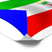 Equatoriaal-Guinea Vlag Poster Print (Hoek)