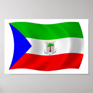 Equatoriaal-Guinea Vlag Poster Print