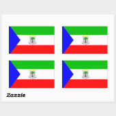 Equatoriaal-Guinea Vlag Rechthoekige Sticker (Vel)