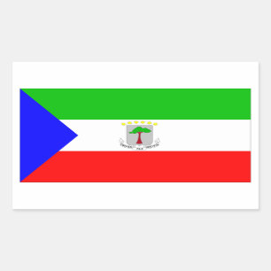 Equatoriaal-Guinea Vlag Rechthoekige Sticker