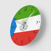 Equatoriaal-Guinea Vlag Ronde Klok (Hoek)