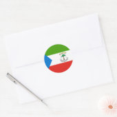 Equatoriaal-Guinea Vlag Ronde Sticker (Envelop)