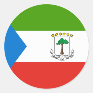 Equatoriaal-Guinea Vlag Ronde Sticker