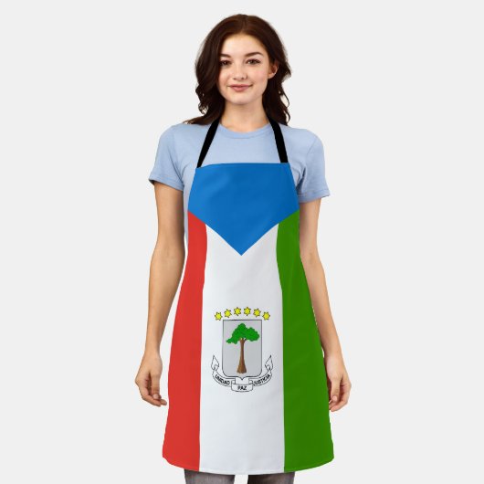 Equatoriaal-Guinea Vlag Schort (Gedragen)