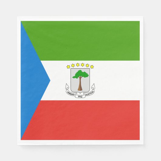 Equatoriaal-Guinea Vlag Servet (Voorkant)