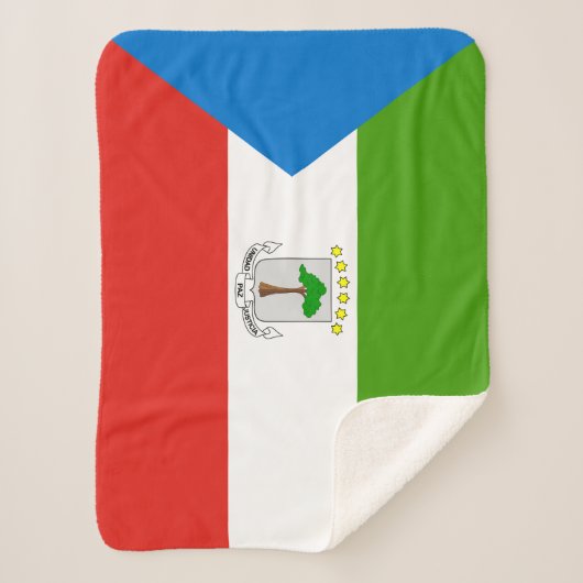 Equatoriaal-Guinea Vlag Sherpa Deken (Voorkant)